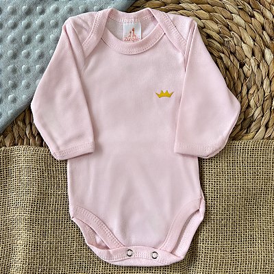 Kit 2 Body Suedine Liso Manga Longa