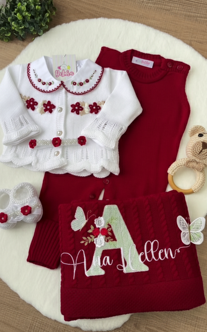 Kit Saída de Maternidade Antonella – O Primeiro Encanto do seu Bebê  - Personalize Com o Nome da Sua Princesa