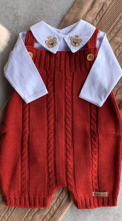 Kit Saída Maternidade Personalizável Completo Ursinho Laranja | Personalize Com o Nome do Seu Príncipe