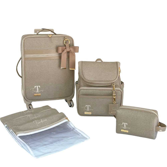 Kit Maternidade LB 4 Personalizado | Mescla Bege